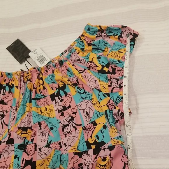 Torrid Mickey And Friends Retro Off Shoulder Short Sleeve Shirt Top, size 3 - Picture 3 of 13